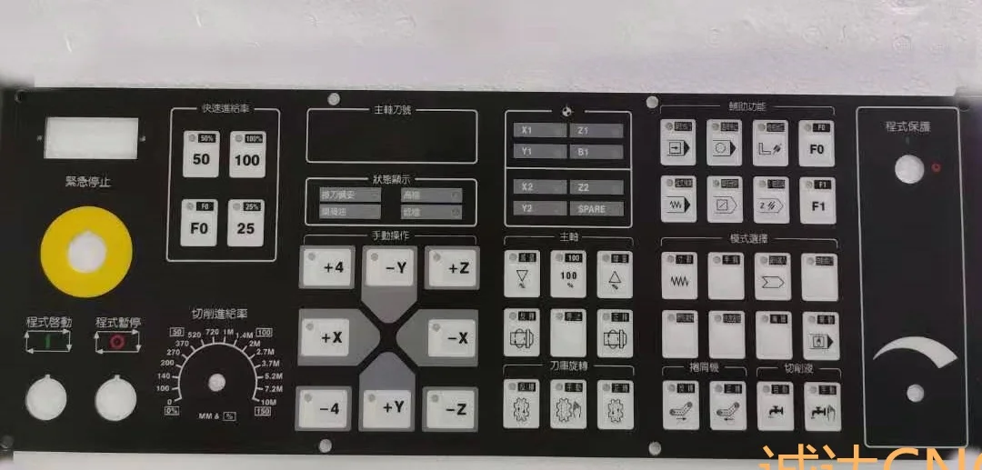 Imagem -02 - para Youjia Máquina Ferramenta Operação Painel Botão Filme Cnc Máquina Ferramenta Cnc Painel Interruptor Botão Filme