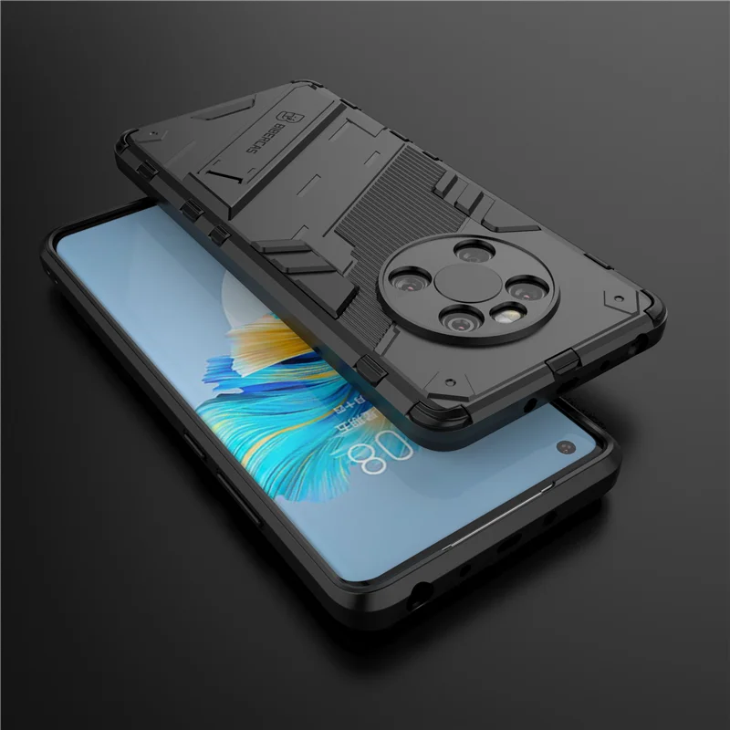 For Huawei Mate 40 Case Shockproof Bumper Bracket KickStand Holder Full Protect Armor Phone Back Cover For Huawei Mate 40 Case