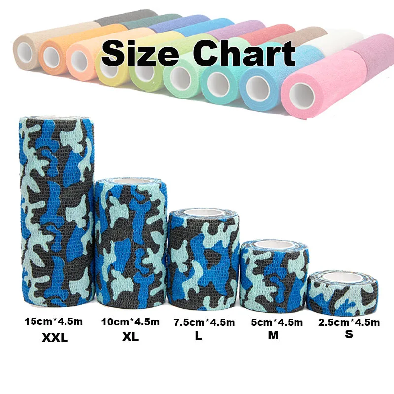 1 Piece Camouflage Elastic Bandage Tapes Sports Protector Disguise Elastoplast Self Adhesive Knee Finger Ankle Athletic Bandage