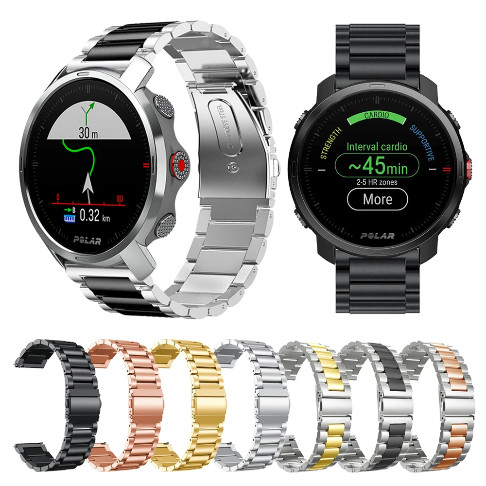 Dây Đeo Kim Loại Cho Cực Nhám X Băng Cổ Tay Thép Không Gỉ Dây Đeo Đồng Hồ Cho PolarGritX Correa Thông Minh Phụ Kiện Đồng Hồ Vòng Tay Dây