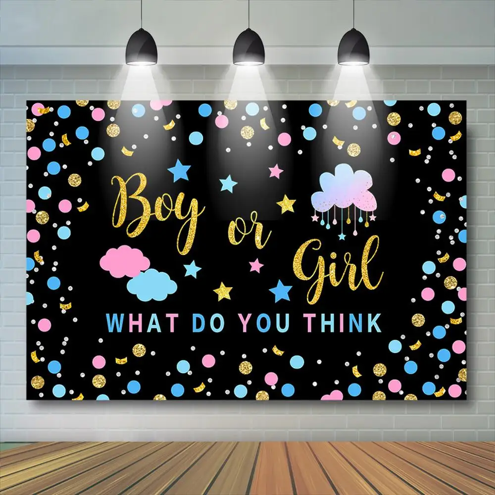 Donut gênero revelar festa pano de fundo menino ou menina gênero revelar festa decoração rosa azul donut chá de fraldas banner