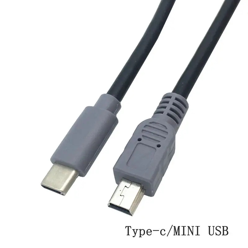 90 Right Angled USB Type C 3.1 Male To Mini USB 5 Pin Micro Male Plug Converter OTG Adapter Lead Data Cable For Mobile VR Mac