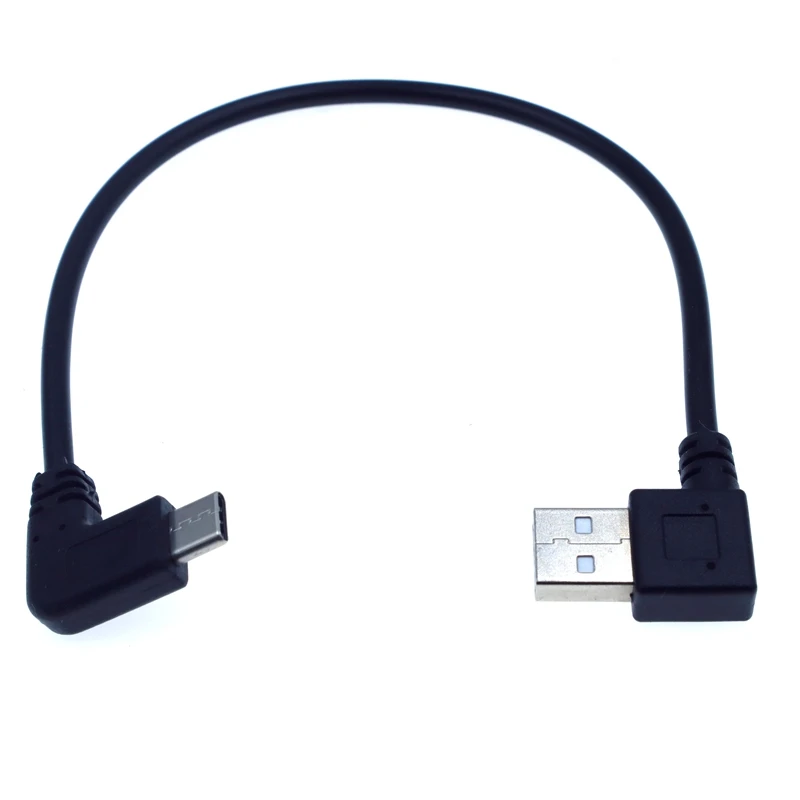 USB C Type C USB 2.0 Left and Right Bend Cable 90 Degree Angle  Suitable for Samsung Huawei Xiaomi Double Bend Cable