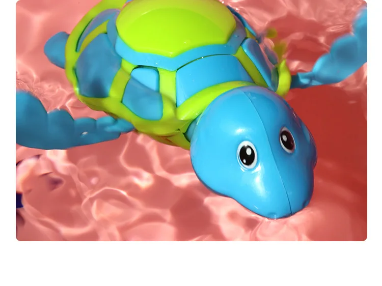 Juguete de agua con mecanismo de relojería para bebé, Tortuga de dibujos animados, juguetes de cuerda para niños, juguetes de baño de playa de verano