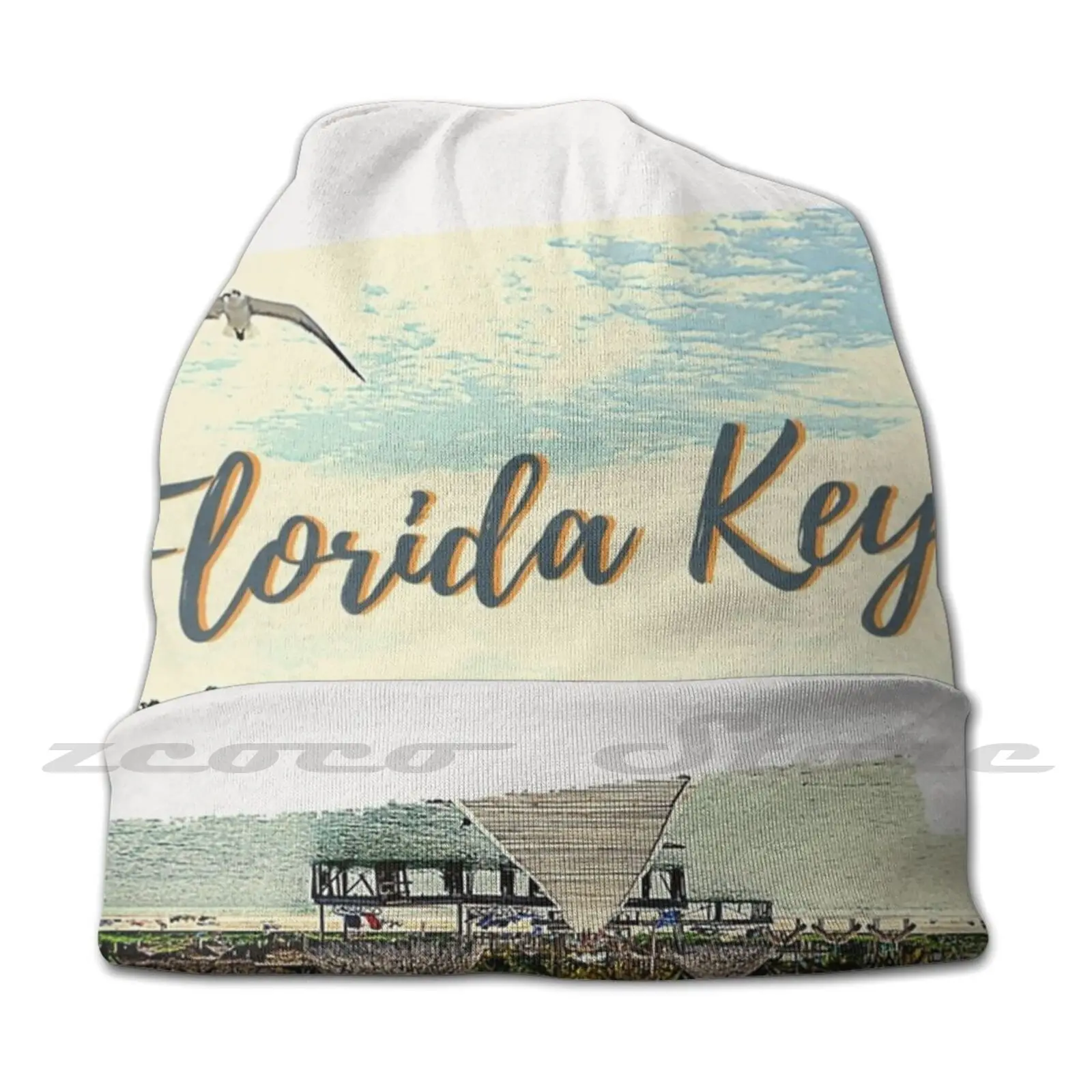 Florida Keys Water Knit Hat Hedging Cap Soft Elasticity Outdoor Sports Leisure Fantasy Fest Dry Tortugas Key Key West Inter