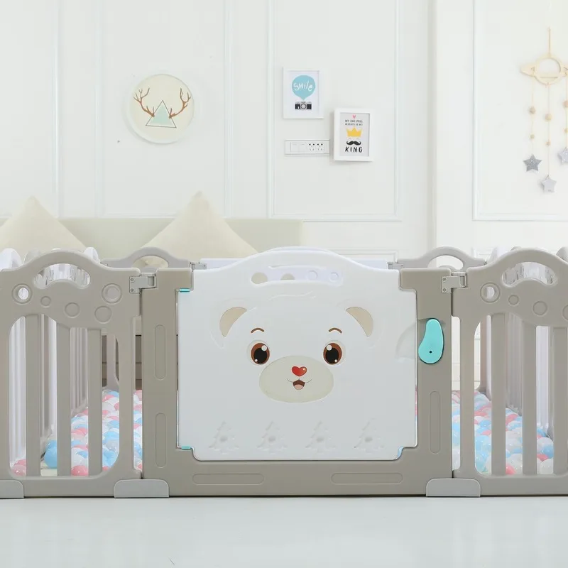 Valla de juegos para niños, parque de atracciones interior, gran espacio, estera para gatear para bebés, barandilla de seguridad para el hogar,