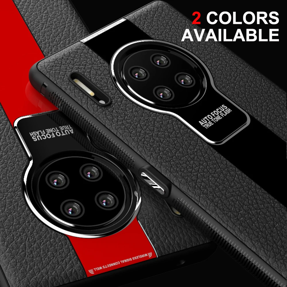 Mate 30 Luxury Litchi Veins Silicone Phone Case For Huawei Mate 30 Pro Ultra-thin Painting TPU Cover Coque For Mate 20 X Pro