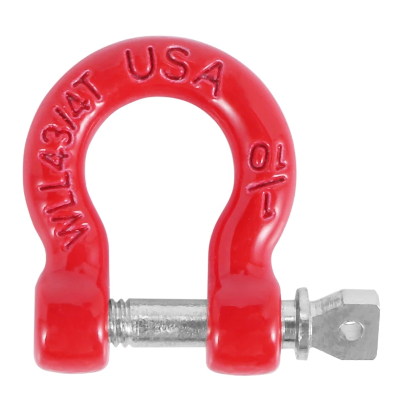 8Pcs Metal Front Rear Bumper Trailer Hook Tow Shackle Rescue Hook for 1/10 RC Rock Crawler Car Traxxas TRX4 TRX-4 SCX10
