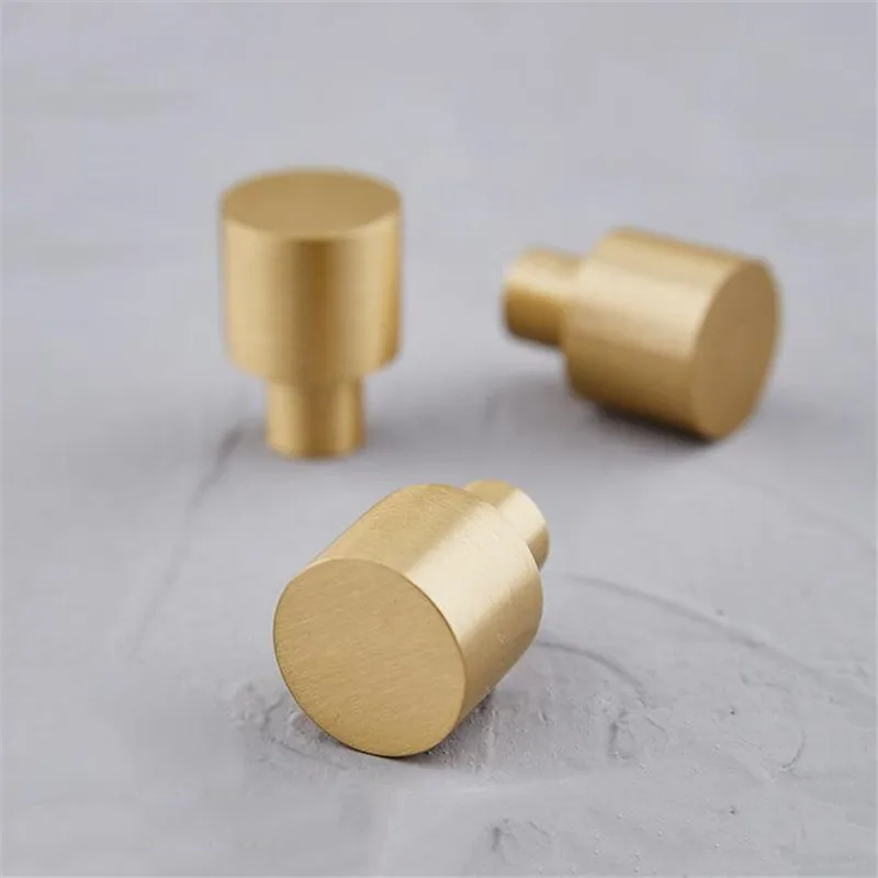 2021 Nieuwe Nordic Light Luxe Massief Messing Handvat Cilinder Garderobe Deurknop Meubels Kastdeur Schuifladegrepen Diy Trekt