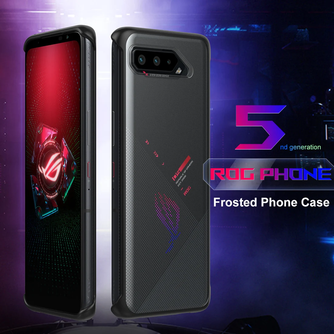 Case for ASUS ROG5 Phone 5 Thin Shockproof Soft TPU Clear Frosted Scratch-proof PC Back Cover For Rog 5 Anti-knock Phone Cases