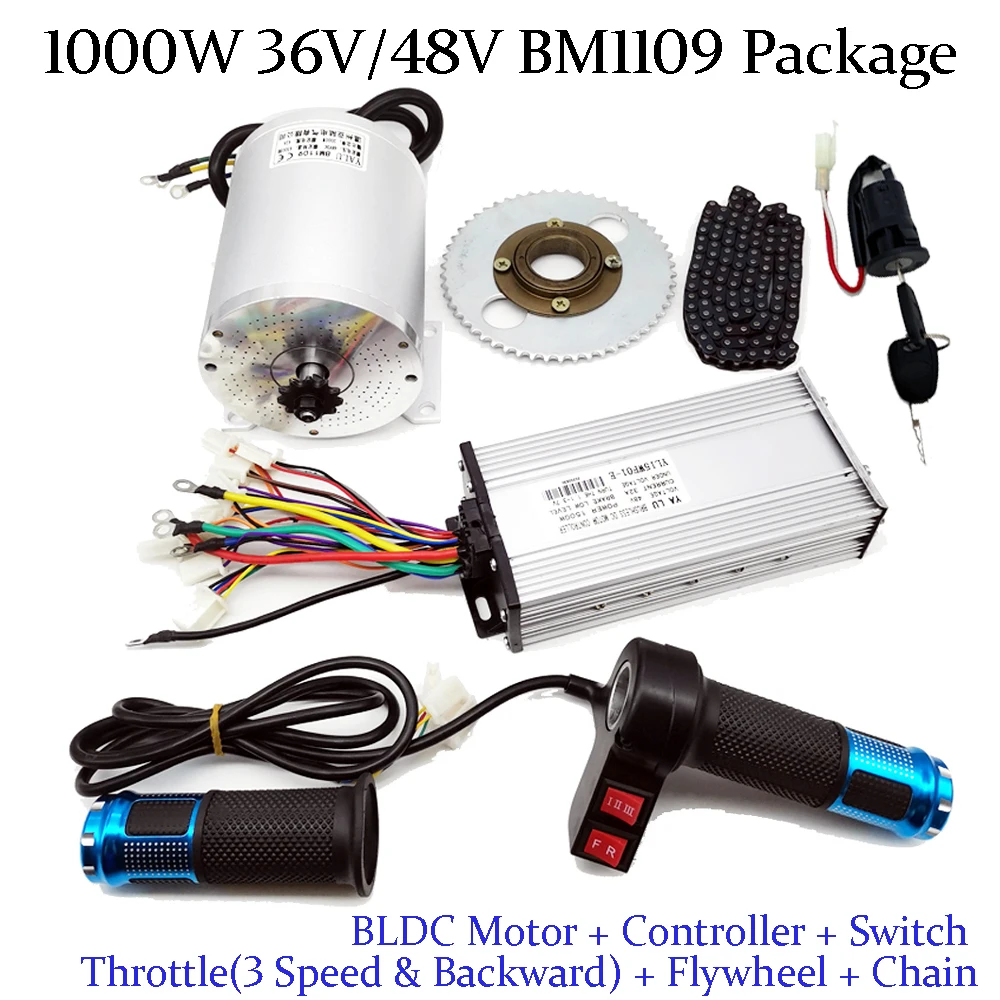 Imagem -02 - Bldc Bm1109 1000w 36v 48v Elétrica ir Kart Brushless dc Controlador do Motor do Acelerador Medidor de Tensão Ebike Mobilidade Rickshaw Veículo