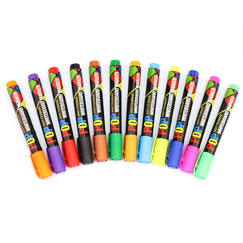 Artriink Erasable Whiteboard Marker 8/12colors Refill Ink Office School Home Student Children\'s Drawing White Board Pen