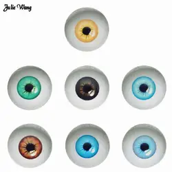 Julie Wang 6-30MM Animal Human Eyes Glass Cabochon Flatback Scrapbooking Dome Dragon Evil Eyes Pattern Toy Craft DIY Accessory