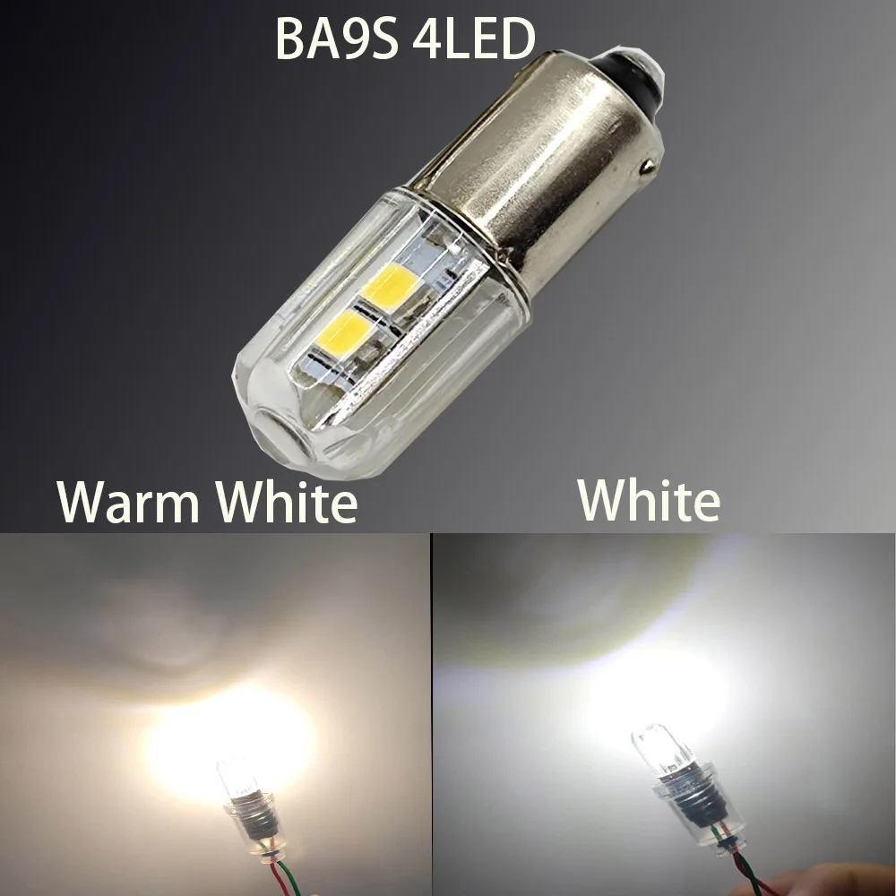2PCS BA9S T4W Żarówka samochodowa LED T2W T3W H5W Wewnętrzne oświetlenie tablicy rejestracyjnej LED DC12V 12913 12910 12929 BA9 57 756 1816 1891