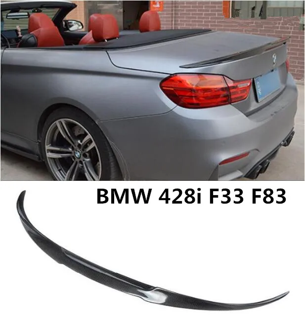 Carbon Fiber Car Rear Wing Trunk Lip Spoilers For BMW 4 Series F83 F33 428i 2014 2015 2016 2017 2018 M4-RKP EMS Free shipping