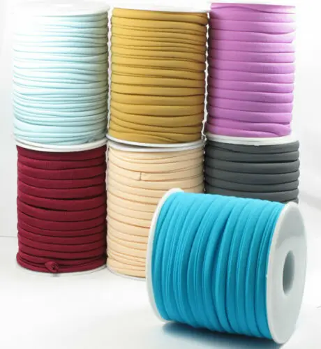 5mm 20meters / Spool Multi Color Elastic Fabric Lycra Cord String Soft Lycra String DIY Mask Ear Cord