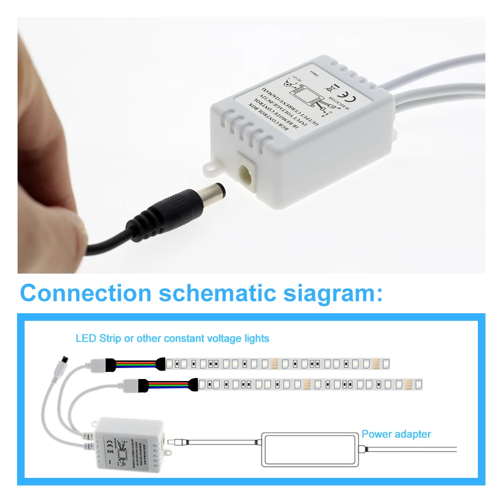 Led Rgb Controller DC12V Mini 44/24 Key Ir Remote Controller Voor 3528 5050 Rgb Led Strip Verlichting