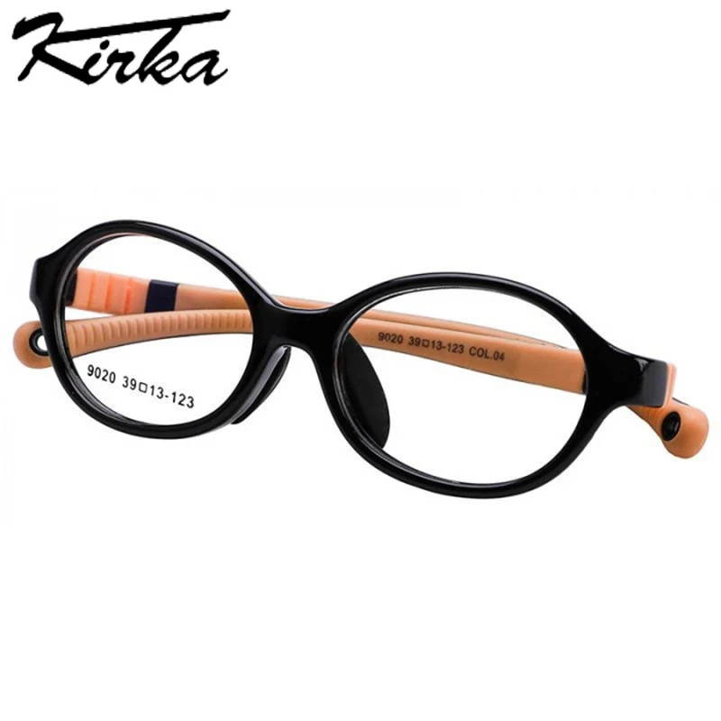 Kirka Kids Glasses Frames Student Eyeglasses TR90 Light Flexible 2-5 Year old Glasses Optical Spectacle Frame Cream Color 9020
