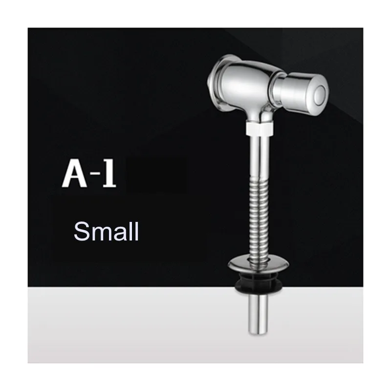 Chromed Brass Wall-hung Urinal Flush Valve Toilet Hand Press Type Toilets Flushing Valve Time-delay Valve Ceramic Valve Core