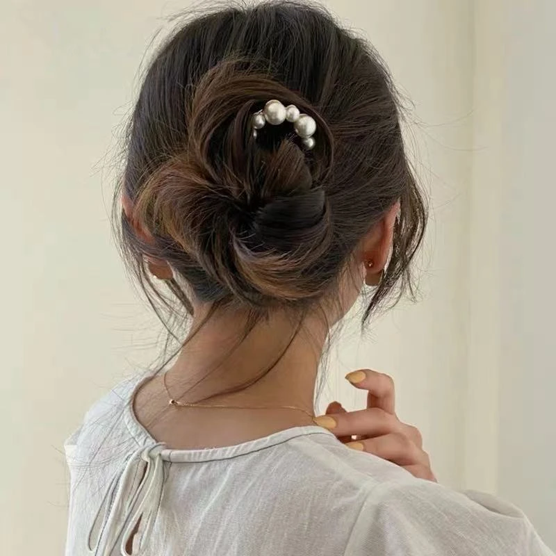 Korean Metal Hair Sticks Women Hairpins Elegant Simple Solid Color Hair Clips Girls Hair Sticks Hair Accessories Hairpin New