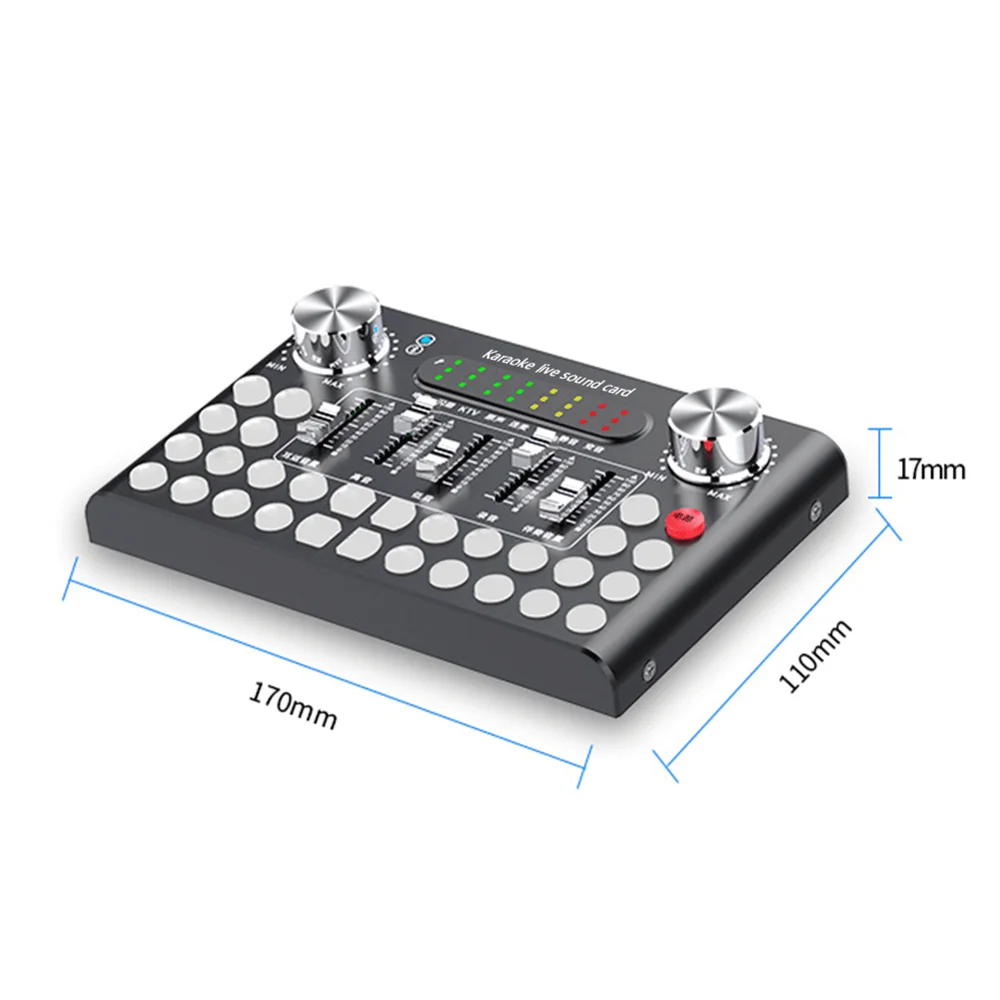 Bluetooth Scheda Audio Auricolare Microfono Webcast Live Streamer Trasmissione Scheda Audio per Computer PC Del Telefono Mobile