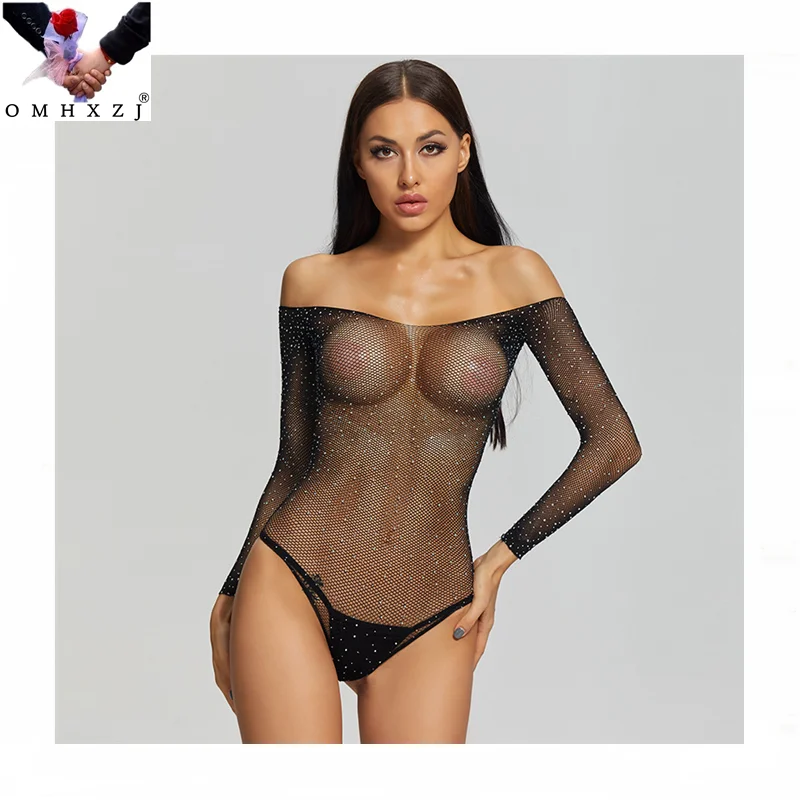 OMHXZJ EL07 Grosir Pakaian Dalam Seksi Menggoda Gypsophila Inlaid Zircon Bikini Seksi T1006 Satu Ukuran