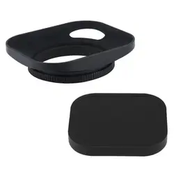 Haoge 46mm Metal Screw-in Lens Hood Hollow Out Designed+Cap for Leica Rangefinder Camera with 46mm E46 Filter Thread Lens Black