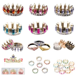 1/2pcs Dollhouse Miniature DIY Doll Crown Mini Fashion Metal Alloy Crown Princess Empress Model Toys For Kids Dolls Accessories