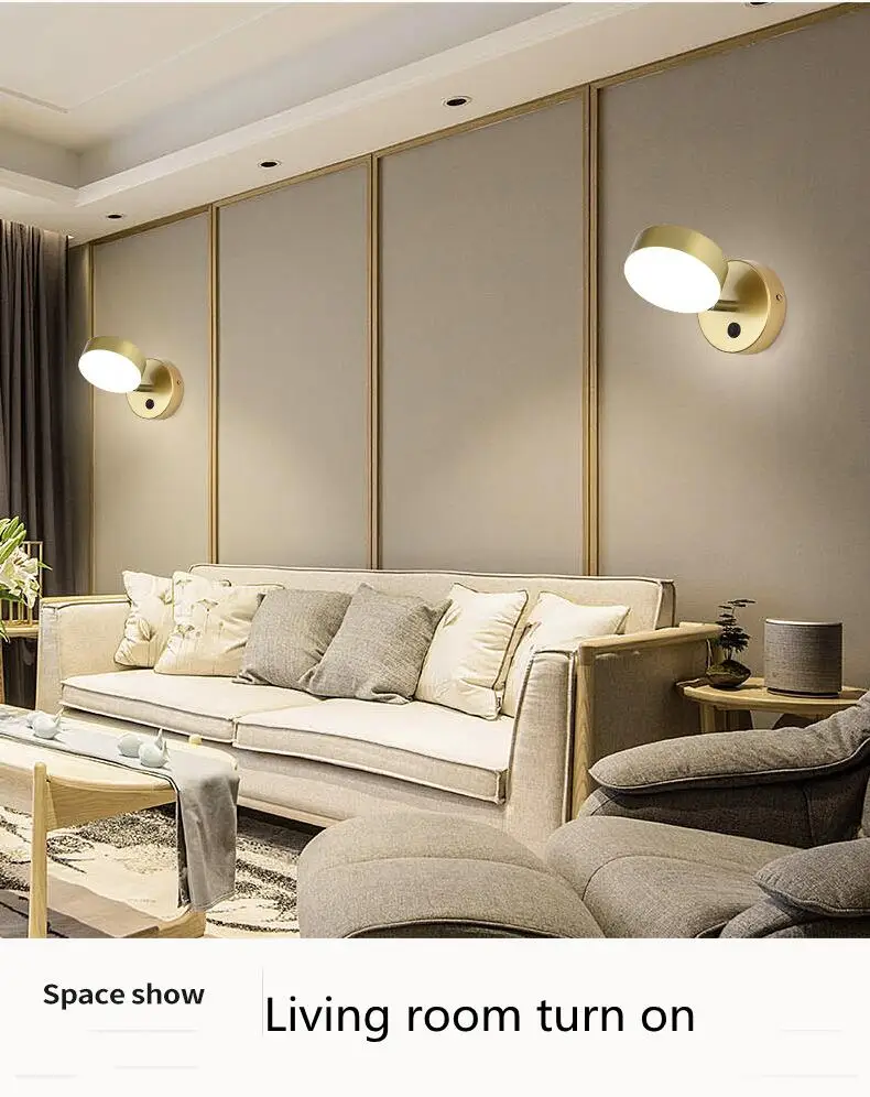 

Modern Minimalist Wall Lamps Living Room Bedroom Bedside LED Indoor Wall lights hotel restaurant Aisle Lighting decoration
