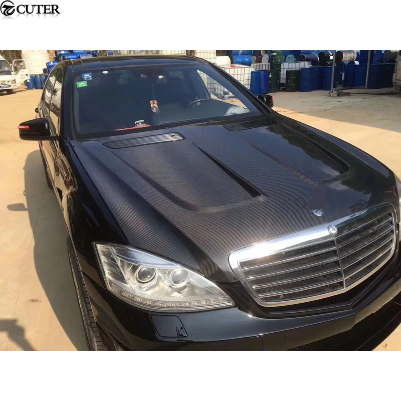 W221 S350 S65 Pd Style Carbon Fiber Frp Engine Hood Bonnet Cover for Benz S400 W221 S65 07-13