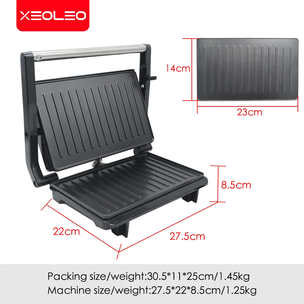 XEOLEO Panini Sandwich Maker Breakfast Machine Mini Barbecue Sausage Household Burger Toast Steak Grill Cooking Utensils Bread