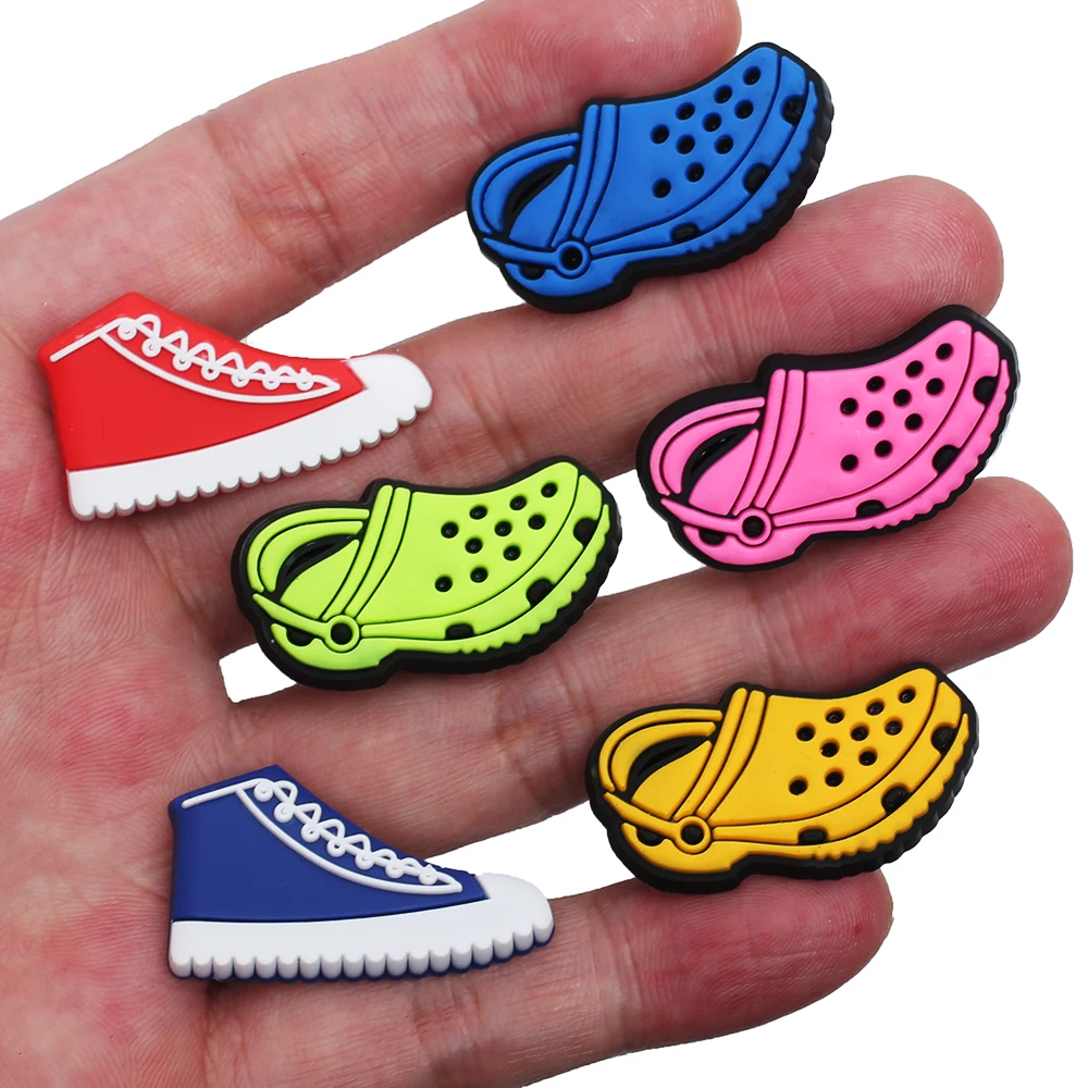 1PCS New Arrival Cartoon Shoes Charms Hole Slipper Icon Accessories For DIY Graden Shoe Cute Shoe Buckles Kids Party Gifts