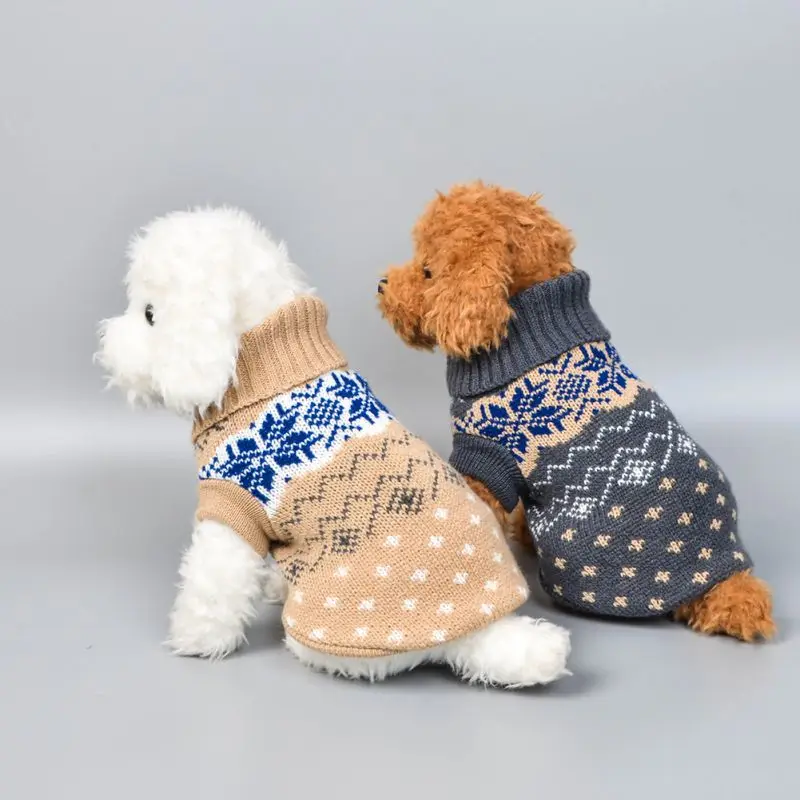 

1Pc Winter Dog Sweater Small Dog Clothes Puppy Sweater For Pet Dog Knitting Crochet Cloth Christmas Dog Sweater Decoration