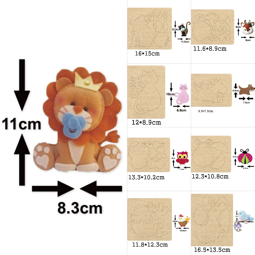 Christmas Fashion jewelry animal cat wood mold cutting DIY keychain bag steel mold leather bag suitable for die cutting machine