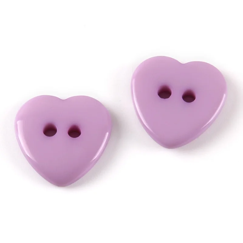 50pcs 15mm Resin Heart Buttons 2 Holes Sewing Accessories DIY Shirt Button Embellishments For Scrapbooking Wedding Decorations