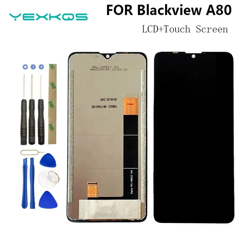 100% Original For Blackview A80 LCD Display + Touch Screen Assembly Replacement 6.21 Inch 100% Tested For Blackview A 80  Mobile