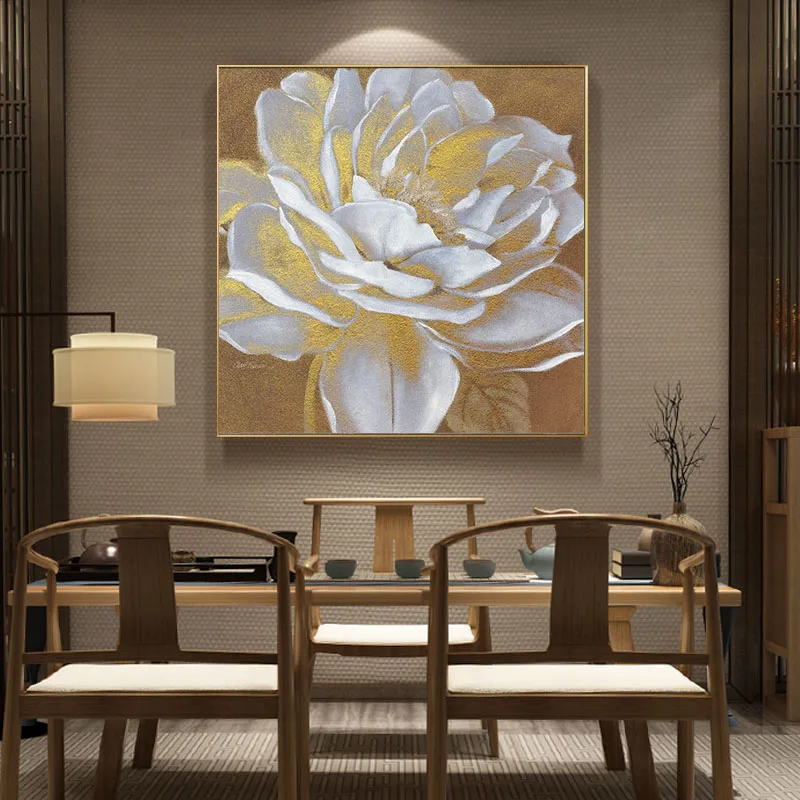 Handmade Oil Painting Abstract Flower Painting Living Room Canvas Art Wall Painting Nordic Painting Decoracion Hogar Moderno