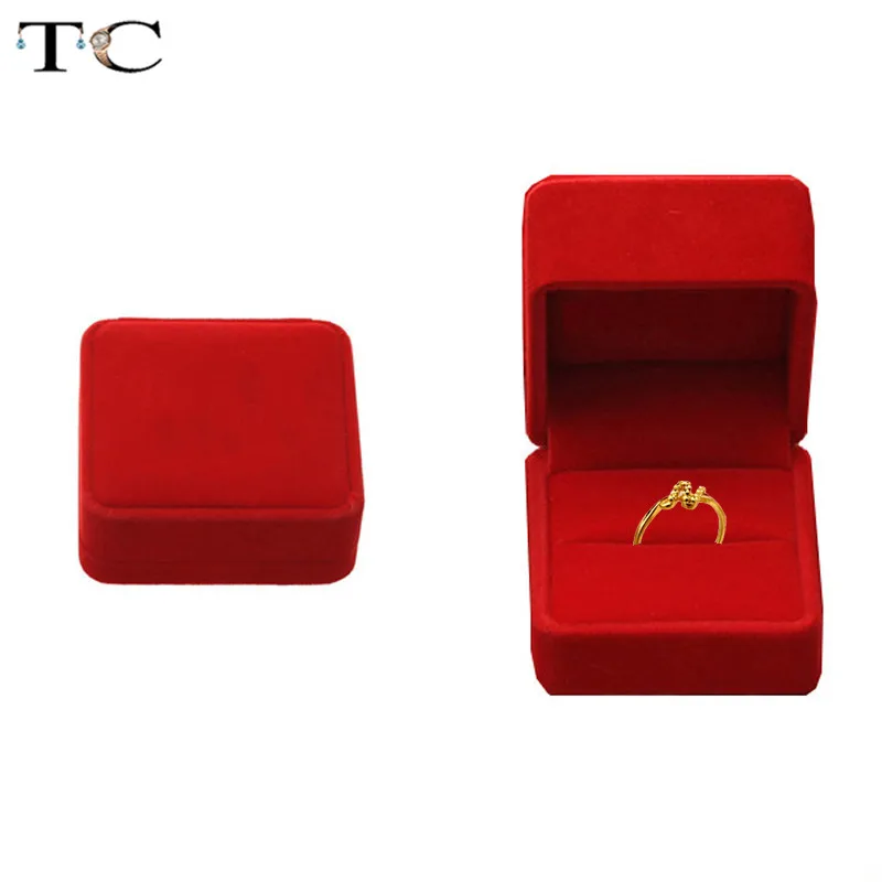 Newest Gift Box for Jewellery Red Velvet Ring Box Pendant Storage Boxes Jewelry Organizer Cases Gift Boxes for Jewellery