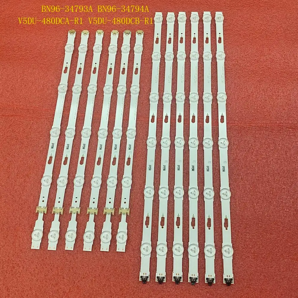 12pcs LED Backlight strip for TV UE48JU6000W UE48JU6450 UE48JU6600 UE48JU6770 V5DU-480DCA-R1 480DCB LM41-00121H 00121G