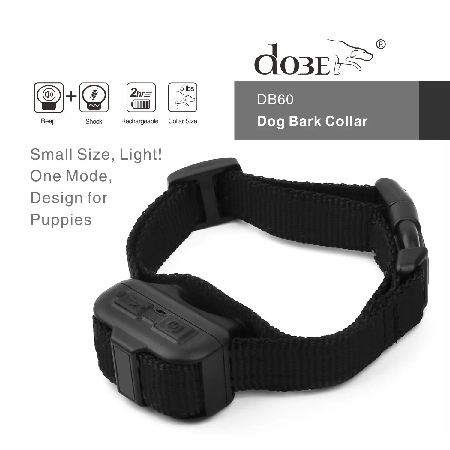 Dog Bark Collar Pet Product Bark Stop Automatic Anti Bark Control Collar Electric No Shock Pet Dog Puppy Training Necklace