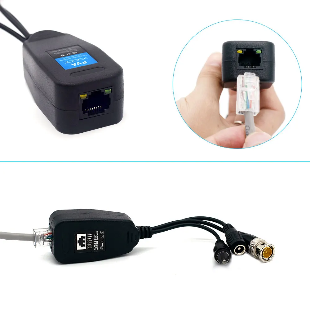 8mp Bnc Naar Rj45 Video Balun Hd Power Video Audio 3 In 1 Cctv Twisted Pair Voor 4K Ahd Cvi Tvi Camera