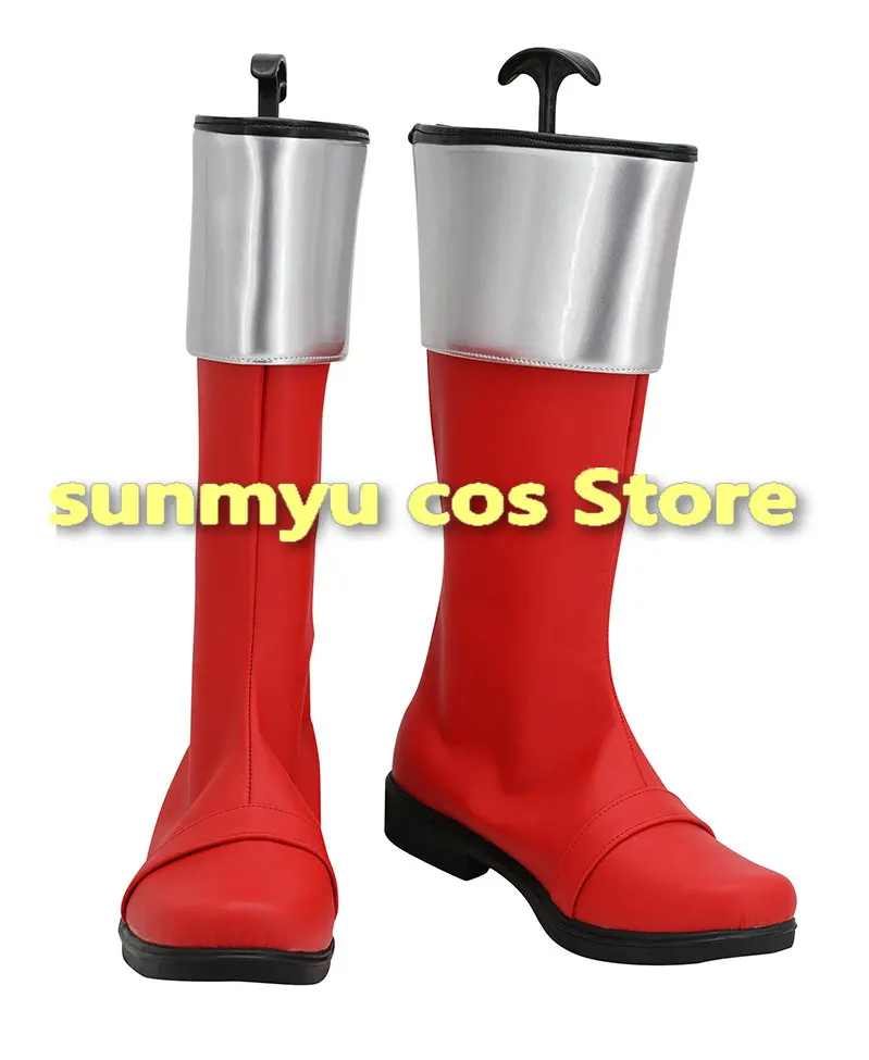 

Mirai Sentai Timeranger Time Red Cosplay Boots Shoes Custom Size Halloween