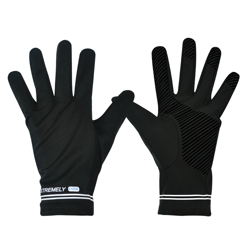 Summer Bicycle Full Finger Cycling Gloves Cooling For Biking Night Working Indoor Riding Outdoor