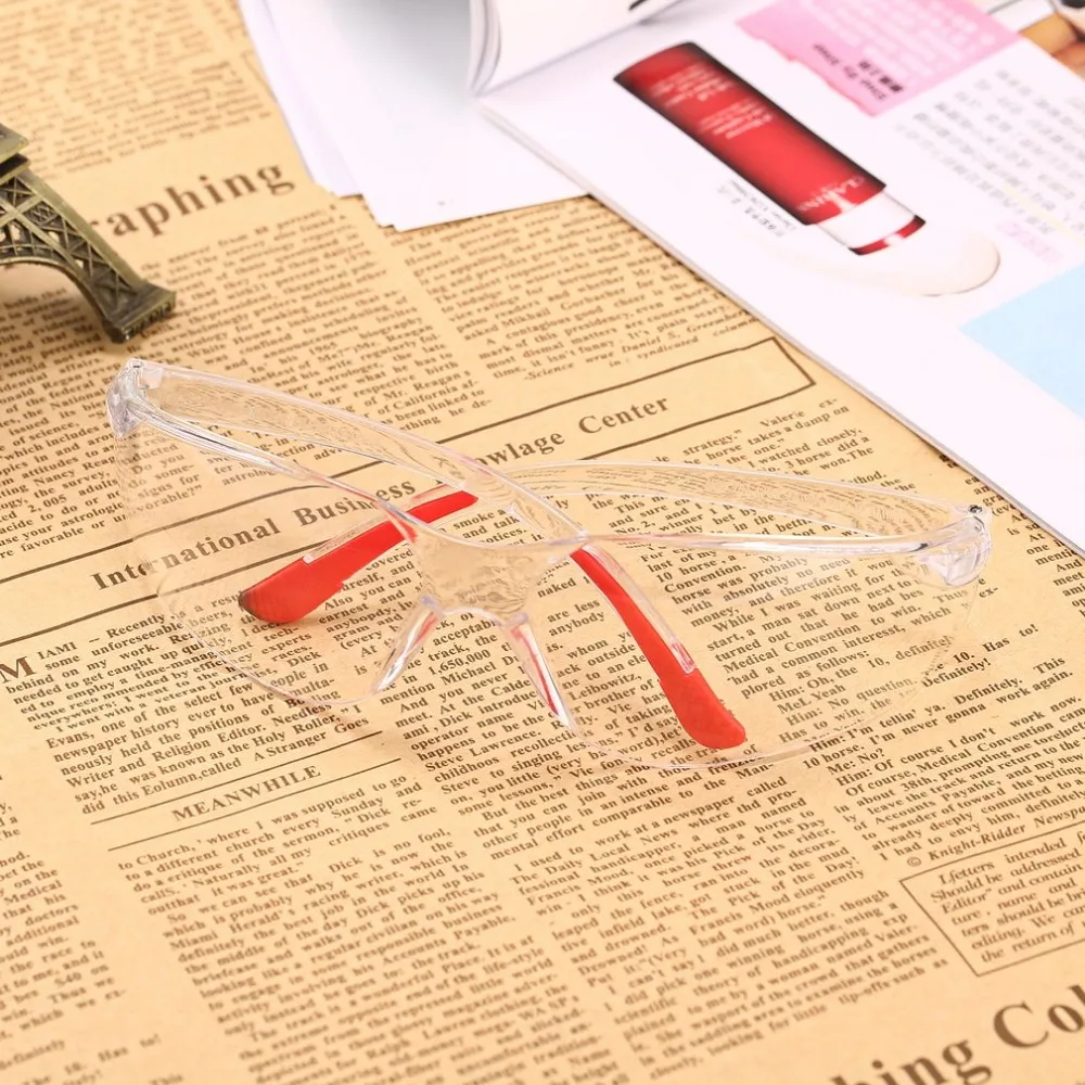 Protective Motorcycle Goggles Lab Eye Protection Clear Lens Workplace Protective Eyewear Safety Goggles Supplies Transparent