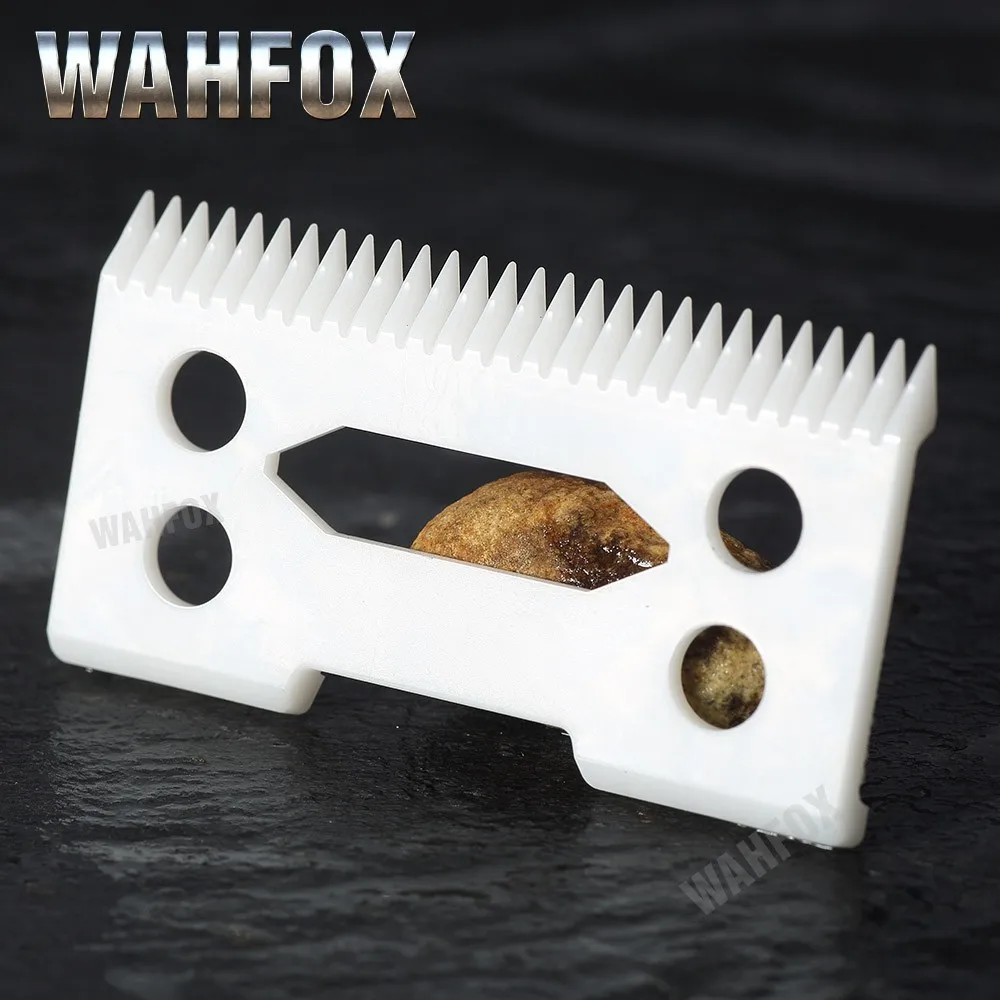 WAHFOX 2 sztuk/zestaw ceramiczne ruchome ostrze 2-otworowe ceramiczne ostrze z pudełkiem do akumulatorowego Clipper wymienne ostrze