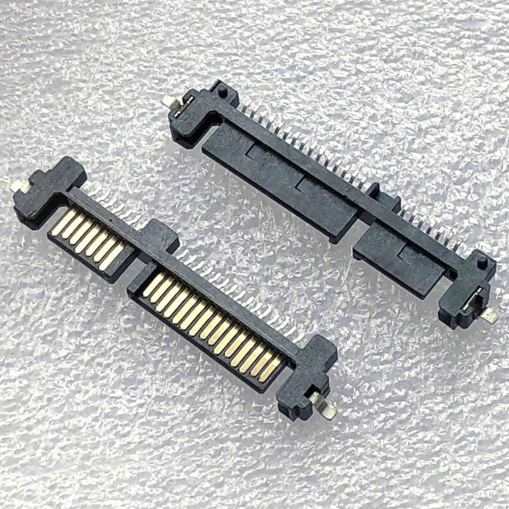 2-10pcs SATA Interface Socket SSD Solid State Drive Seat 7+15P 22PIN Male Connector Seat Sinking Plate Patch Type Connector Port