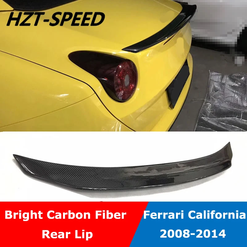 Bright Matte Carbon Fiber Car Body Kit Rear Trunk Spoiler Lip Wing For Ferrari California 2008-2014