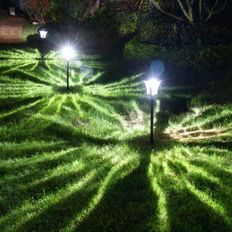 Imagem -03 - Lâmpadas de Plugue à Terra Led Luzes do Gramado Painel Solar Villa Casa Luz Rua Decoração à Prova Impermeável Água Jardim ao ar Livre Lâmpada do Parque Grama