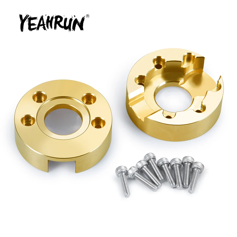 

YEAHRUN 2Pcs Brass Counterweight Balance Weight Portal Drive Axle Housing for Redcat GEN8 1/10 RC Crawler Car Upgrade Parts