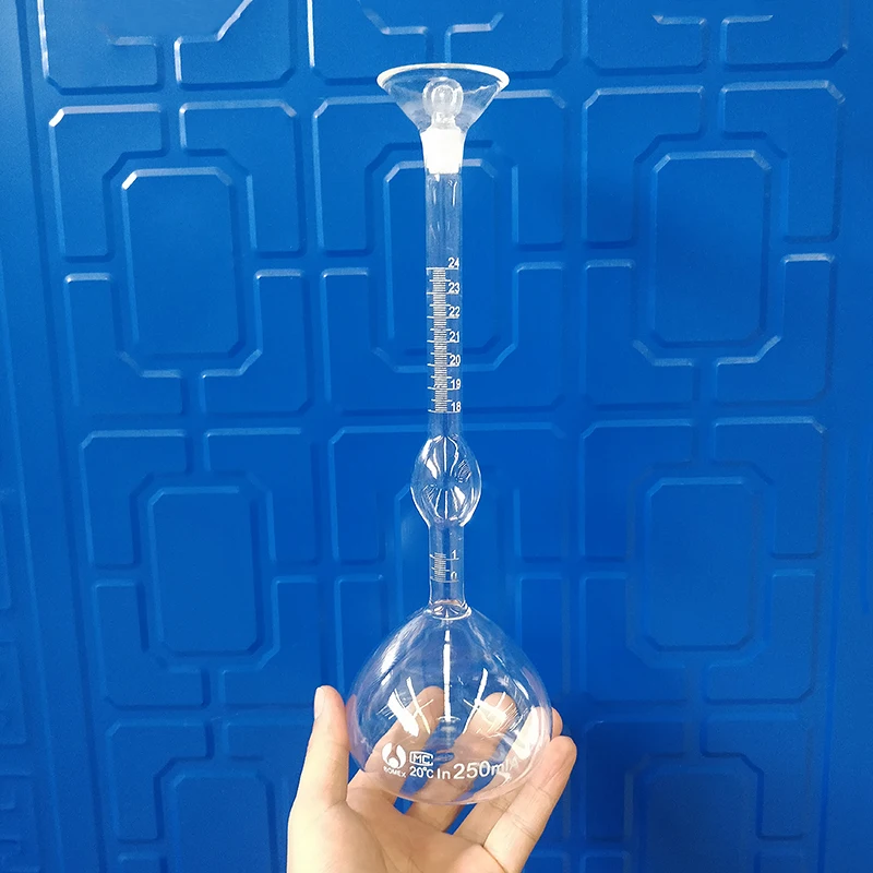 Solid pycnometer, Capacity 250mL, Lee's pycnometer, Density bottle, Experimental utensils, Borosilicate glass